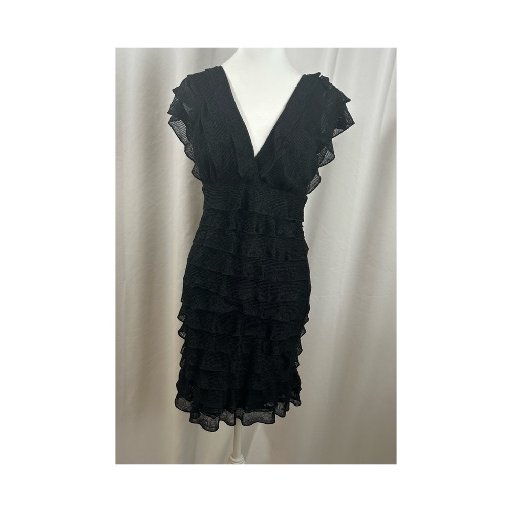 M.S.S.P. Elegant Black Ruffled Dress size Medium